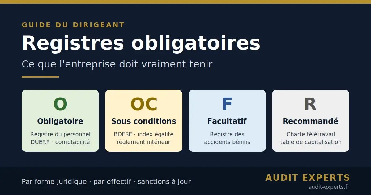 Lire la suite à propos de l’article Registres obligatoires : ce que l&rsquo;entreprise doit vraiment tenir