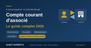 Guide complet du compte courant d'associé 2026 : fonctionnement, taux, remboursement, abandon