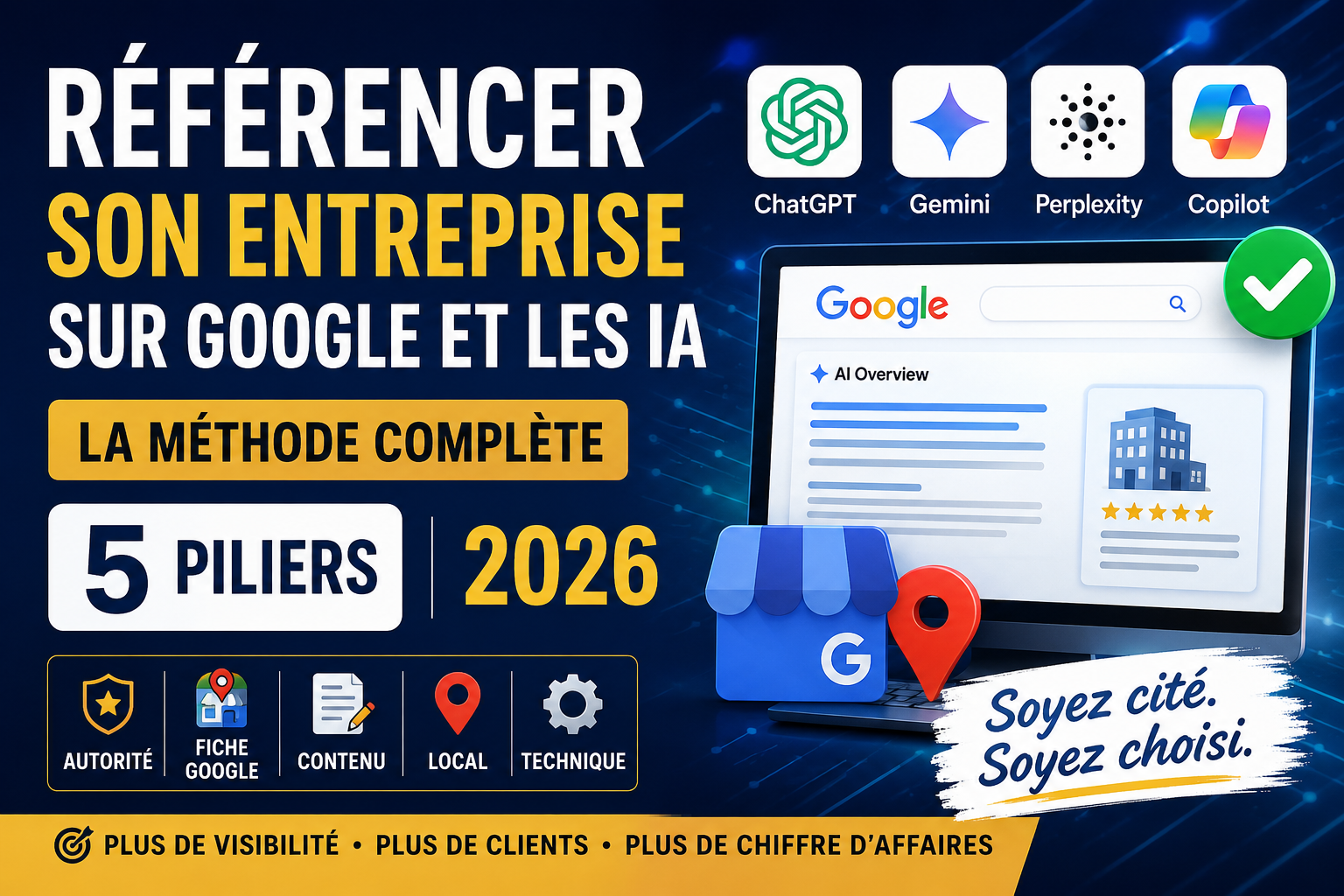 Lire la suite à propos de l’article Comment référencer son entreprise sur Google et les IA en 2026 : la méthode complète en 5 piliers