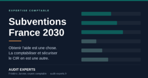 Visuel de couverture de l'article d'AUDIT EXPERTS sur les subventions France 2030 et le traitement comptable et fiscal des aides à l'innovation