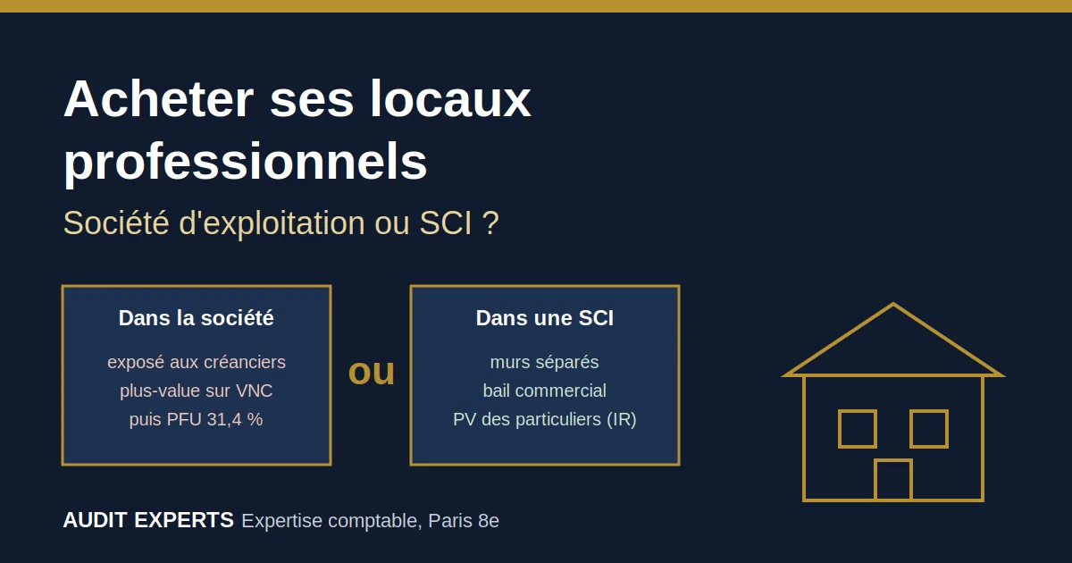 Acheter ses locaux professionnels : immeuble détenu par la société d'exploitation ou par une SCI qui le loue à l'entreprise