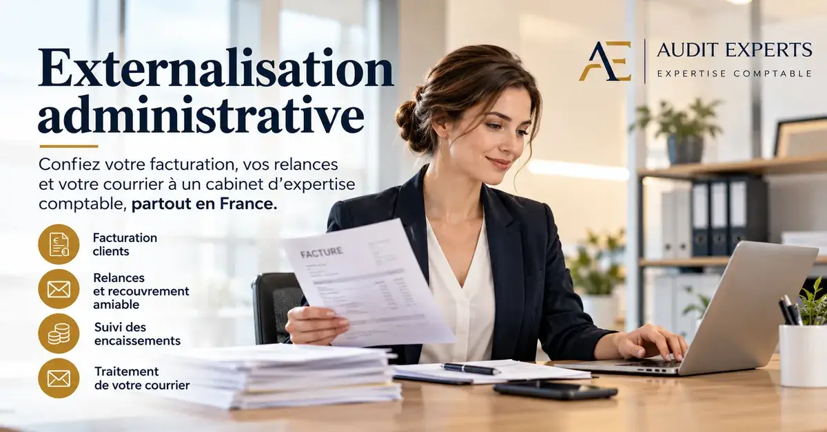 Externalisation administrative : facturation, relances, suivi des encaissements et courrier confiés au cabinet AUDIT EXPERTS