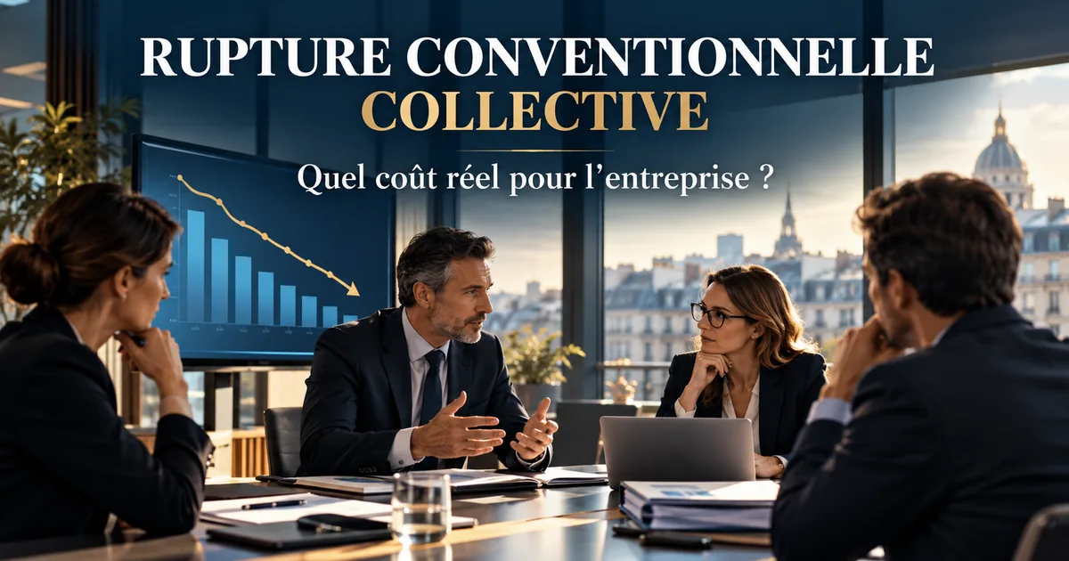 Rupture conventionnelle collective : réunion de direction sur le coût réel des départs pour l’entreprise